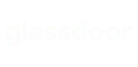 Glassdoor white wordmark logo on black background